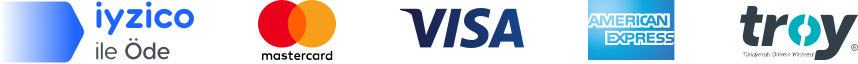 iyzico ile güvenli ödeme - Mastercard, Visa, American Express, troy
